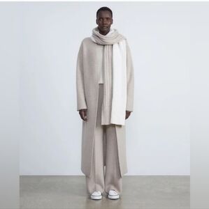 Lafayette 148 Sz L Tan Double Knit Cashmere Silk Blend Straight Leg Pant Classic